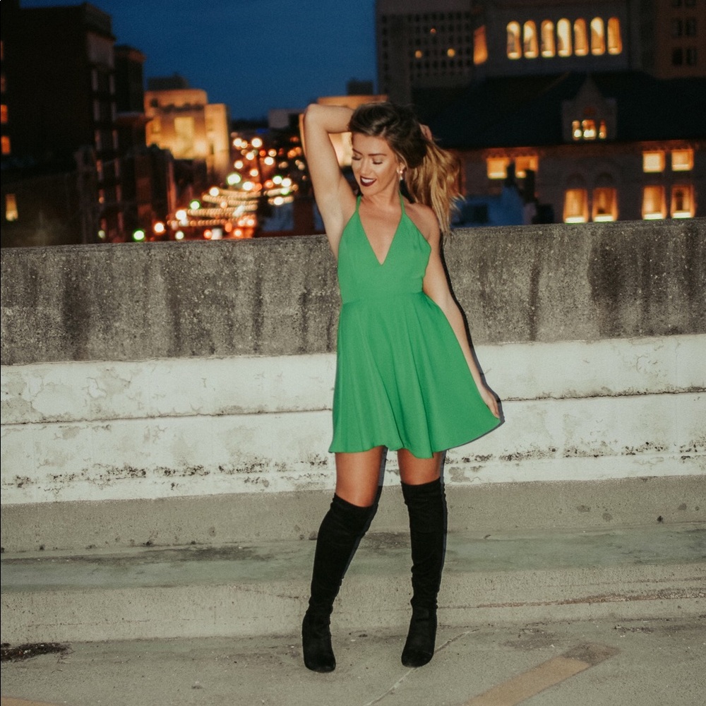 Green flowy Dress